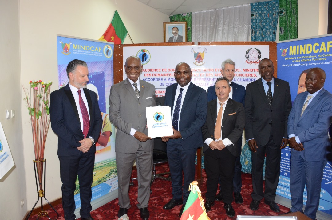 COOPERATION CAMEROUN-ITALIE: Le MINDCAF reçoit une délégation de la chambre de commerce d’Italie au Cameroun, autour du projet BATOURI EDU-FOR